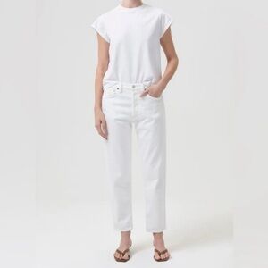 AGOLDE Parker Denim in Milkshake White